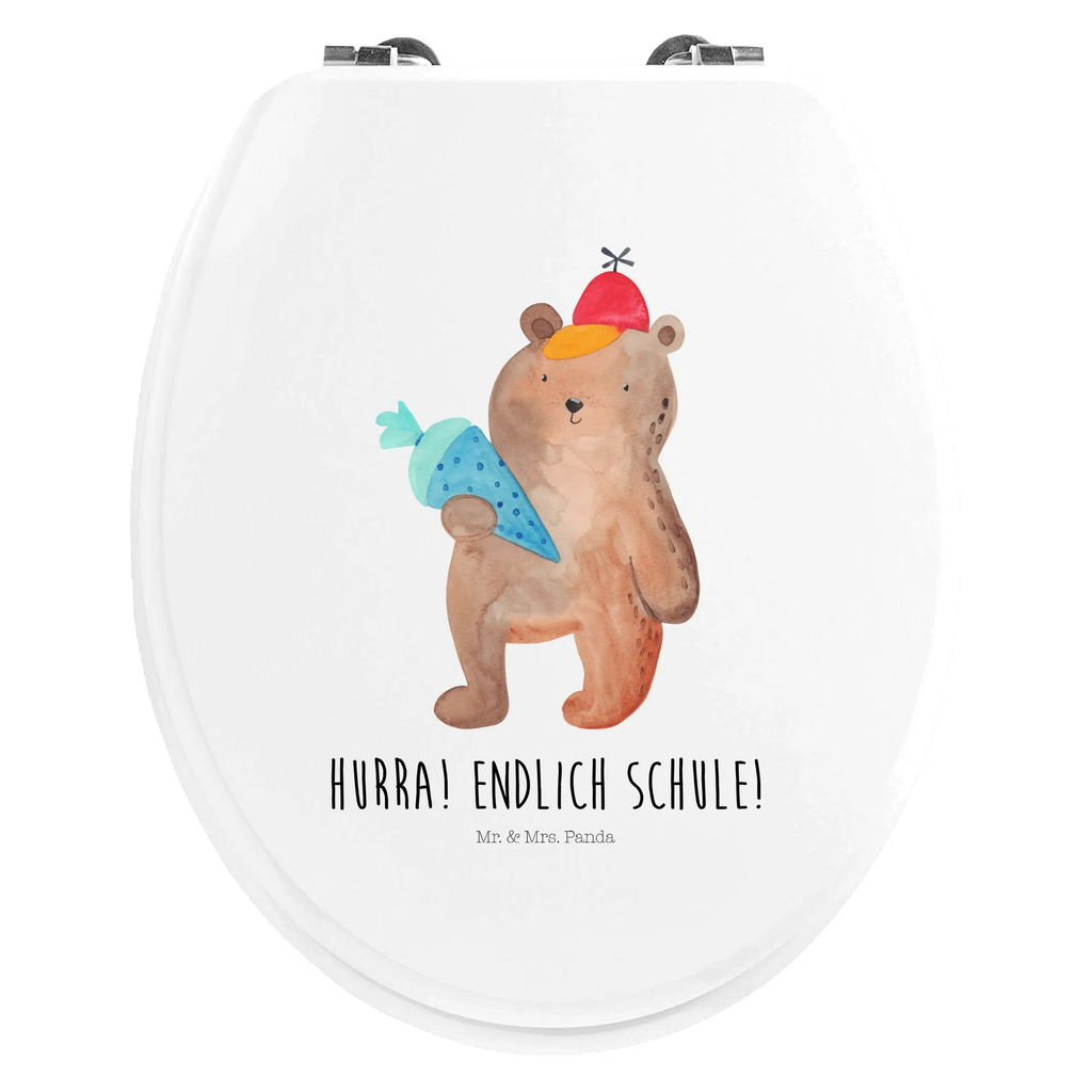 Motif toilet seat bear School cone toilet seat, toilet cover, toilet lid, wood, toilet, bear, teddy, teddy bear, cuddly toy, First day of school gift, Starting school, Primary school, School enrolment gift, School gift, Bear motif, School bag