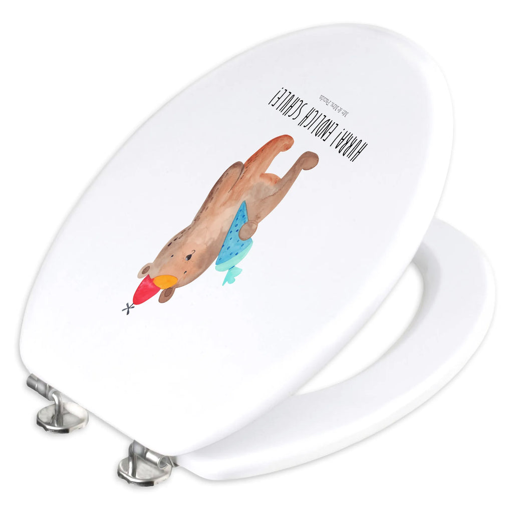 Motif toilet seat bear School cone toilet seat, toilet cover, toilet lid, wood, toilet, bear, teddy, teddy bear, cuddly toy, First day of school gift, Starting school, Primary school, School enrolment gift, School gift, Bear motif, School bag