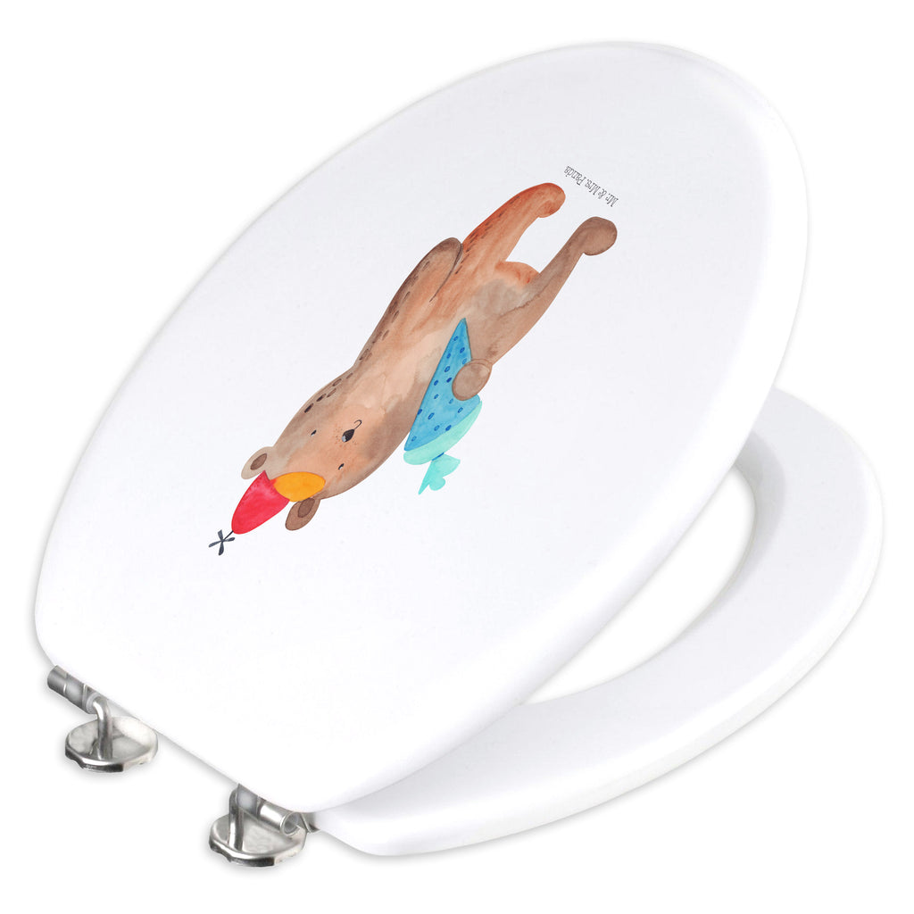 Motif toilet seat bear School cone toilet seat, toilet cover, toilet lid, wood, toilet, bear, teddy, teddy bear, cuddly toy, First day of school gift, Starting school, Primary school, School enrolment gift, School gift, Bear motif, School bag