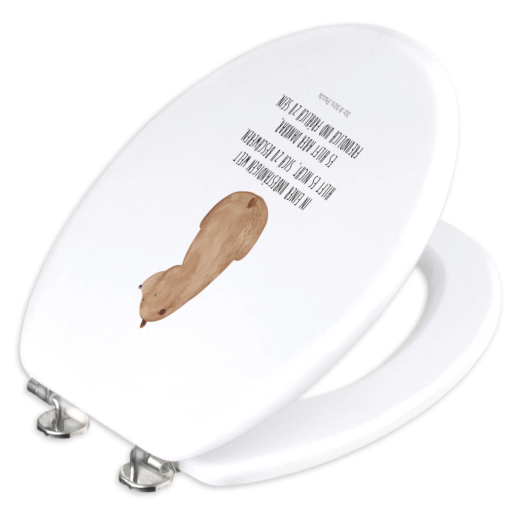 Motiv WC Sitz Bär Schulterblick WC-Sitz, Klobrille, Toilette, Toilettendeckel, Klodeckel, Bär, Teddy, Teddybär, Bärenliebe, Bären, Weisheit, Weltansicht, Motivation, Selbstachtung