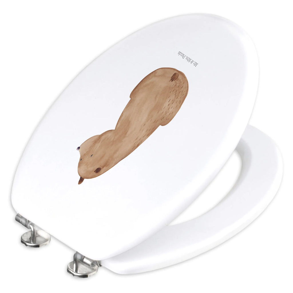 Motiv WC Sitz Bär Schulterblick WC-Sitz, Klobrille, Toilette, Toilettendeckel, Klodeckel, Bär, Teddy, Teddybär, Bärenliebe, Bären, Weisheit, Weltansicht, Motivation, Selbstachtung