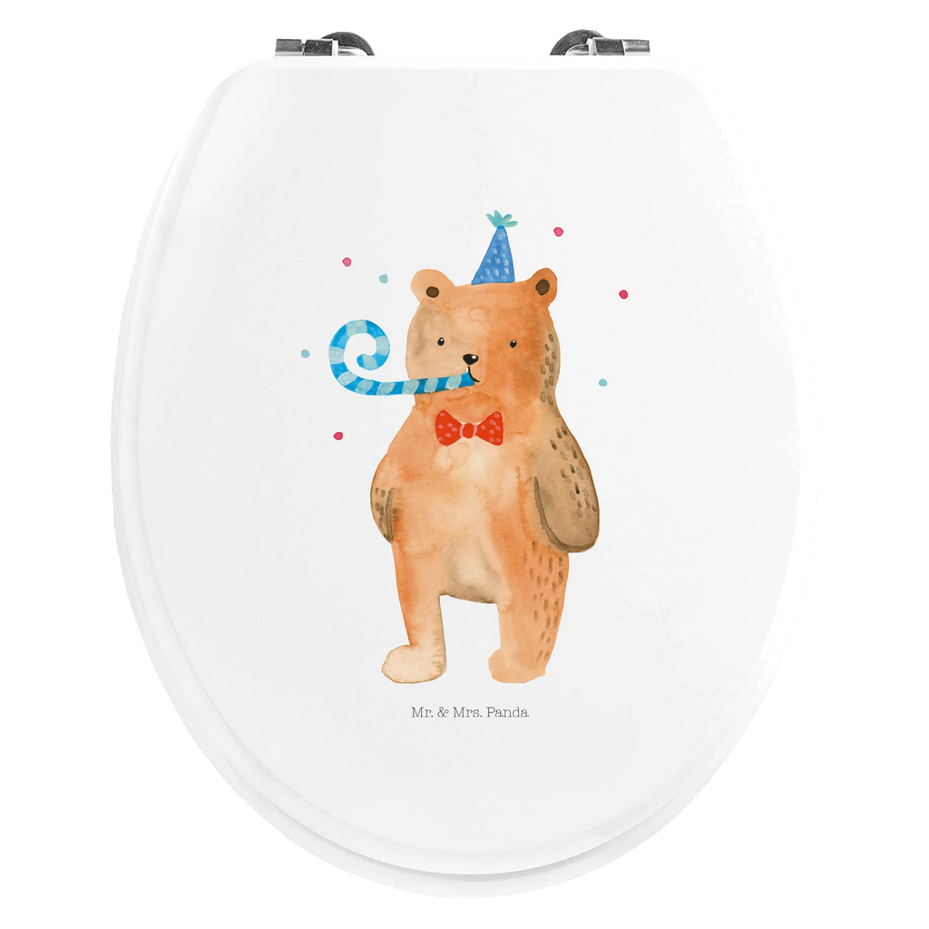Motif toilet seat bear Birthday wood, toilet seat, toilet, toilet cover, toilet lid, bear, teddy, teddy bear, cuddly toy, Happy birthday