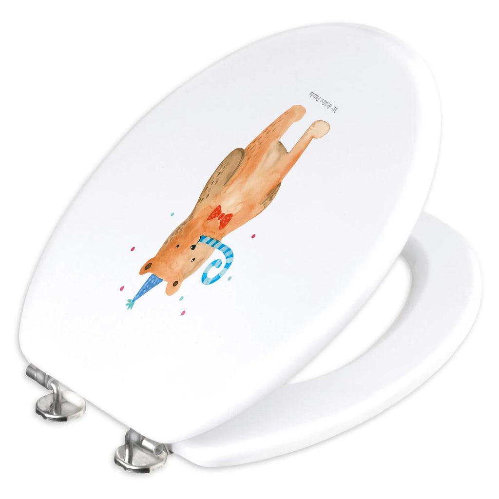Motif toilet seat bear Birthday wood, toilet seat, toilet, toilet cover, toilet lid, bear, teddy, teddy bear, cuddly toy, Happy birthday