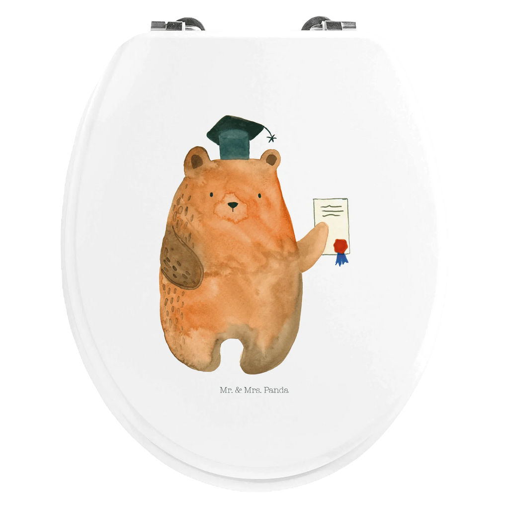 Motiv WC Sitz Bär Prüfung Klodeckel, WC-Sitz, Klobrille, Toilettendeckel, Toilette, Bär, Teddy, Teddybär, Prüfung bestanden, Prüfungen, Zeugnis, Abitur, Abschluss, Abschlusszeugnis