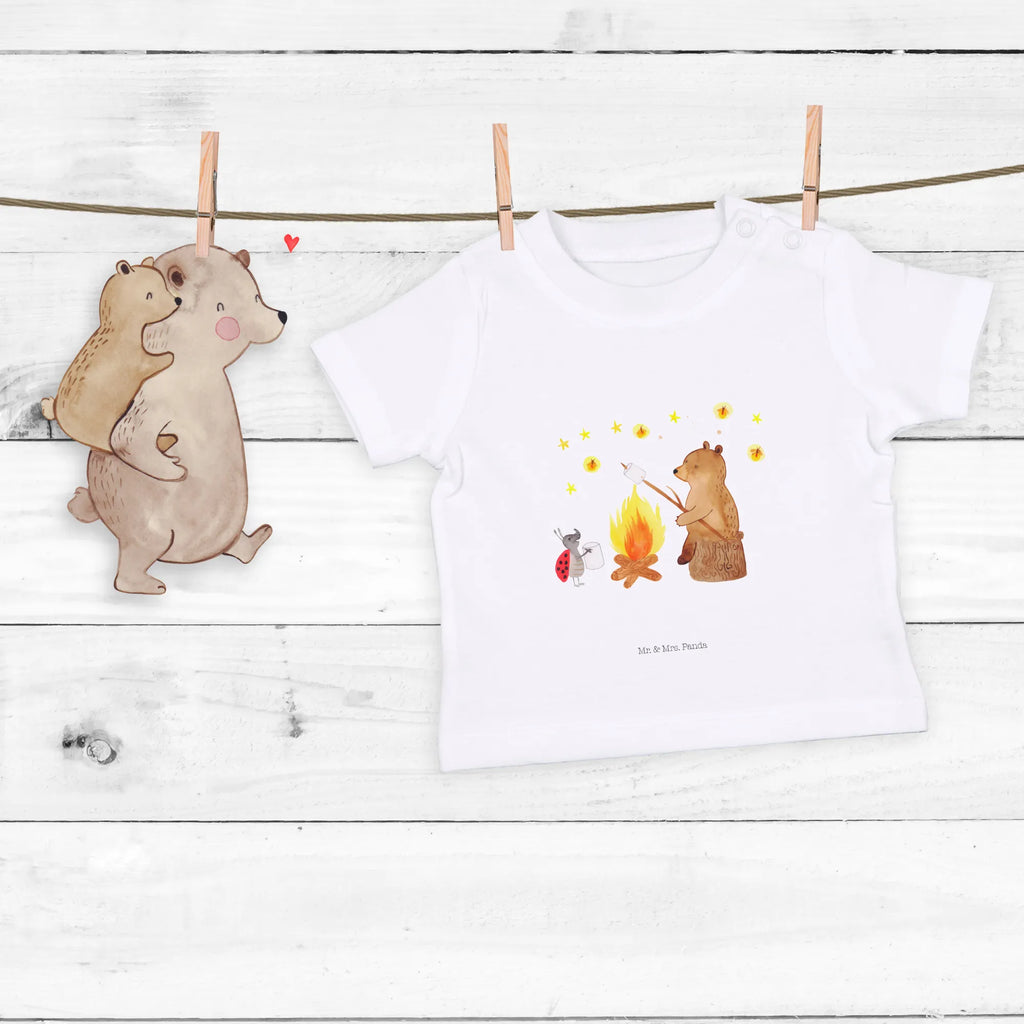 Organic Baby Shirt Bear & Ladybird campfire bear, teddy, teddy bear, cuddly toy, Campfire