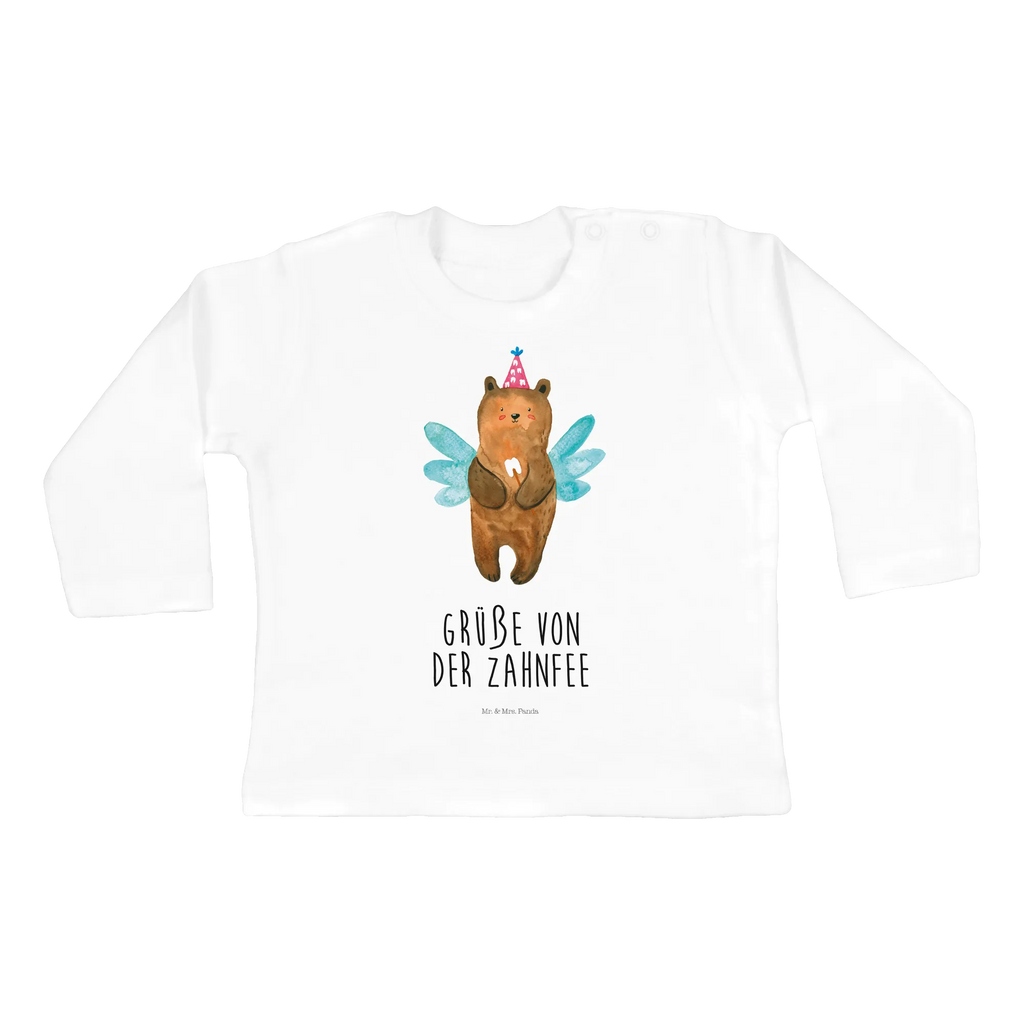 Baby Longsleeve Zahnfee Bär Langarm, Kleidung, Bio, Baby Shower, Teddy, Bär, Teddybär, Milchzahn, Zahnfee, Erster Zahn, Fee