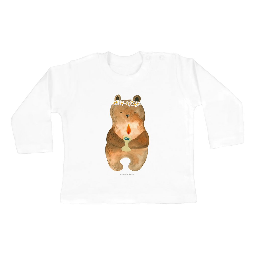 Longsleeve dla niemowląt 12-18 miesięcy Niedźwiedź Komunia Langarm, Baby Shower, Kleidung, Bio, Teddy, Bär, Teddybär, Katholisch, Kommunion, Taufkerze, Gottes Segen