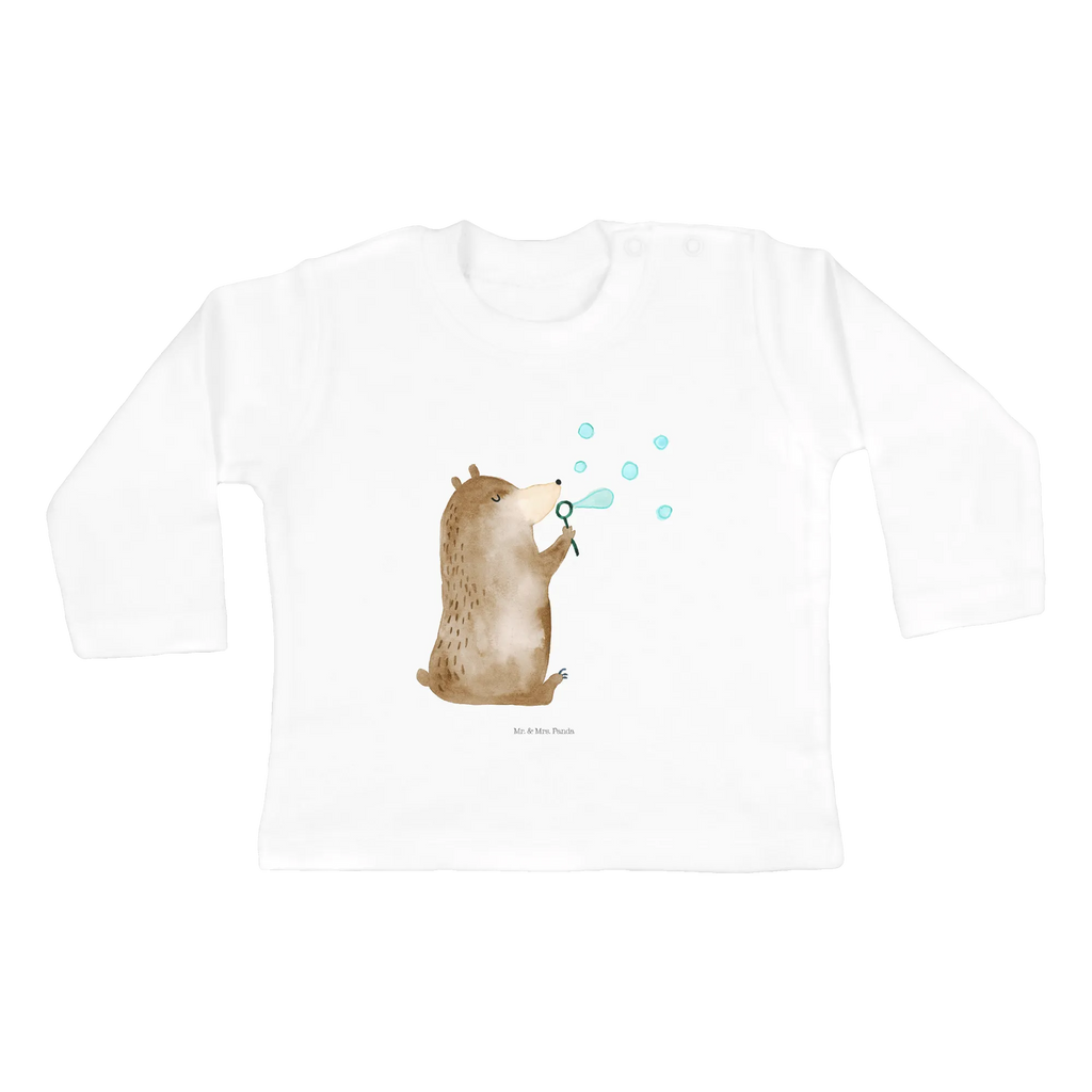 Longsleeve dla niemowląt 12-18 miesięcy niedźwiedź bańki mydlane Langarm, Bio, Baby Shower, Kleidung, Teddy, Bär, Teddybär, Seifenblasen Bär Lustig Sein Glücklich Traurig Happy