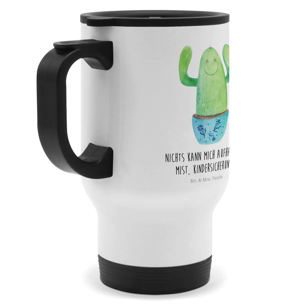 Insulated mug cactus happy To Go mug, travel coffee mug, travel mug, Insulated mug, Thermo mug, Thermo cup, Coffee mug, cactus, cactuses, plants, cactus plant, small green cactus, cacti, mother, colleague, funny, new start, saying, education, office life, family, friend, motivation, child protection, office