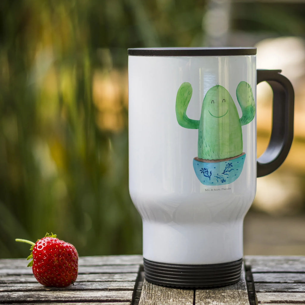 Insulated mug cactus happy To Go mug, travel coffee mug, travel mug, Insulated mug, Thermo mug, Thermo cup, Coffee mug, cactus, cactuses, plants, cactus plant, small green cactus, cacti, mother, colleague, funny, new start, saying, education, office life, family, friend, motivation, child protection, office