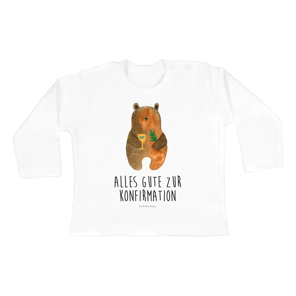 Baby Longsleeve Konfirmation-Bär Kleidung, Bio, Langarm, Baby Shower, Teddy, Bär, Teddybär, Evangelisch, Kirche, Gottesdienst, Konfirmation