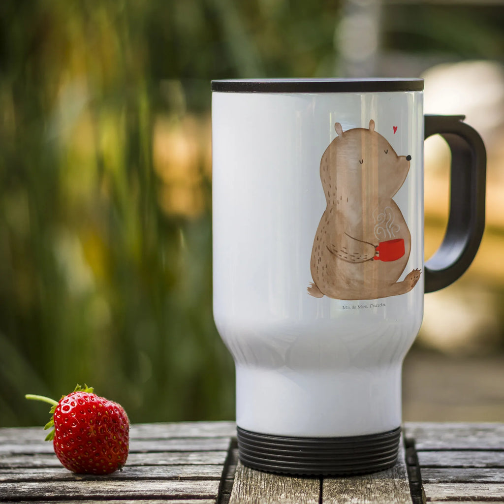 Insulated mug bear Coffee travel mug, travel coffee mug, Coffee mug, To Go mug, Thermo cup, Thermo mug, Insulated mug, bear, teddy, teddy bear, cuddly toy, motivation, conquer the world, save the world, morning routine, bears, coffee, good morning