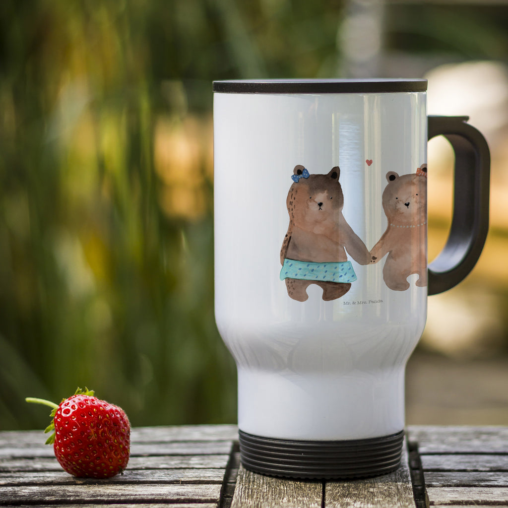 Insulated mug bear Girlfriend travel mug, travel coffee mug, To Go mug, Thermo cup, Coffee mug, Insulated mug, Thermo mug, bear, teddy, teddy bear, cuddly toy, bear girlfriend best friend love proof of love loves buddy buddy
