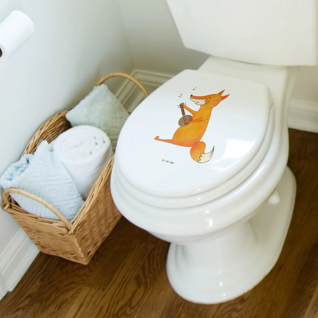 Motiv WC Sitz Fuchs Gitarre WC-Sitz, Klodeckel, Klobrille, Toilette, Toilettendeckel, Fuchs, Sänger, Füchse, Sängerin, Musik Spruch, Gitarre, Geschenk Musiker, Musikerin
