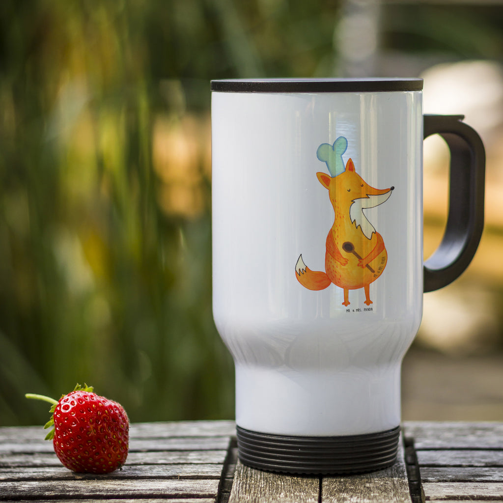 Insulated mug Fox A cook Coffee mug, travel mug, To Go mug, travel coffee mug, Thermo mug, Insulated mug, Thermo cup, fox, foxes, forest wildlife, clever as a fox, animal lover, Chefs, Fox, Cook gift, Baker, Kitchen slogan, Party slogan, Kitchen decoration, funny, Slogan funny