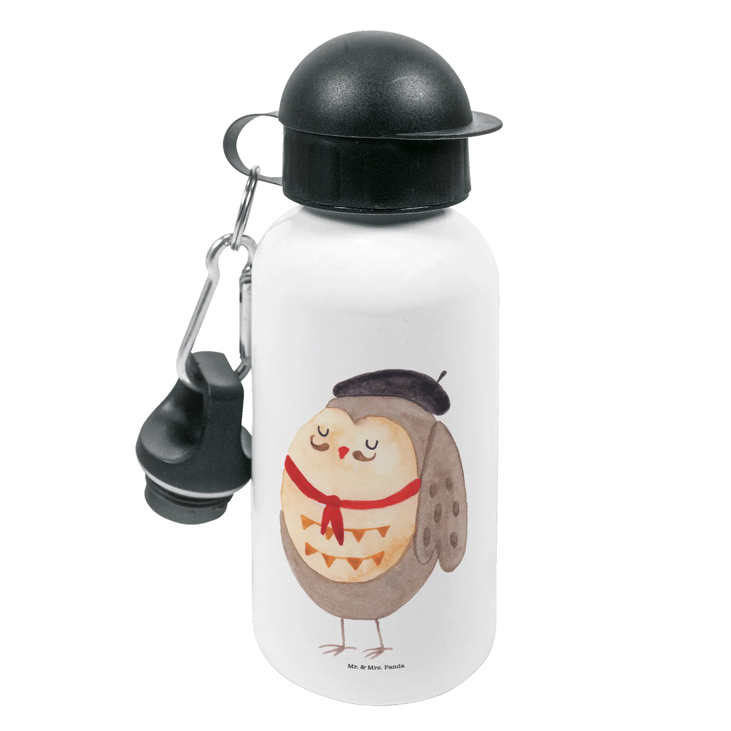 Kids drinks bottle Owl France Primary school, Bottle, Kids, Kindergarten bottle, Drinking bottle, Children's bottle, Children, owl, forest animal, bird, nocturnal, gift ideas, birthday present, illustrated, funny, romantic gift, owl decor, Owls, Owl decoration, Life is beautiful, La vie est belle, Say French, Say beautiful, France, Owl, hibou