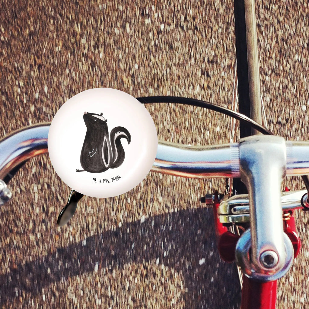 Bicycle bell skunk Sit handlebar, bicycle bell, sound, motif, mountain bike, Skunk, stinky, stinker, office, slogan, skunk, predator, law, know-it-all, wild animal