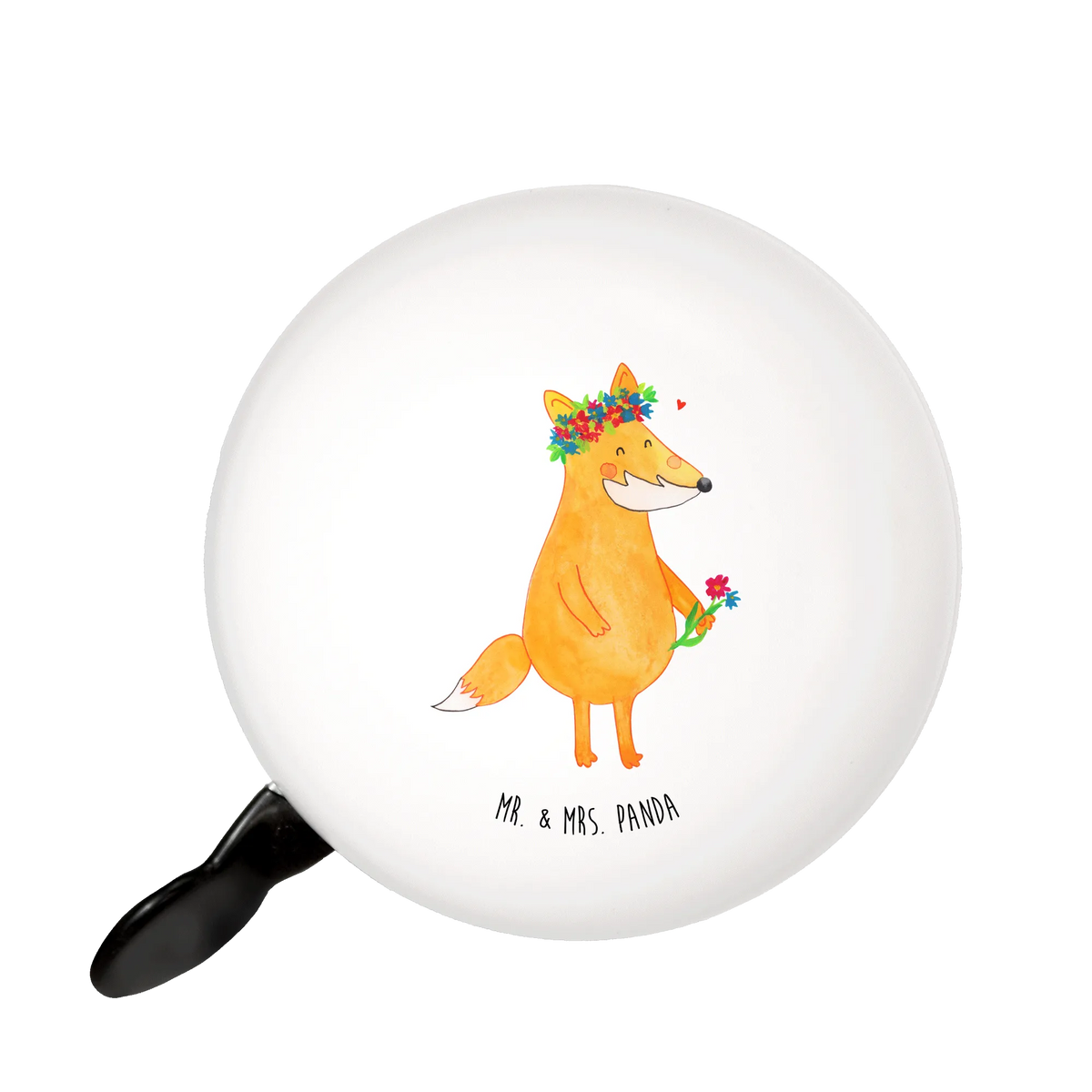 Bicycle bell Fox Flower sound, bicycle bell, handlebar, mountain bike, motif, fox, foxes, forest wildlife, clever as a fox, animal lover, flower, proof of love, me, motivation, joy, girlfriend, love, flowers, girlfriends, fox girl, self-love, flower girl
