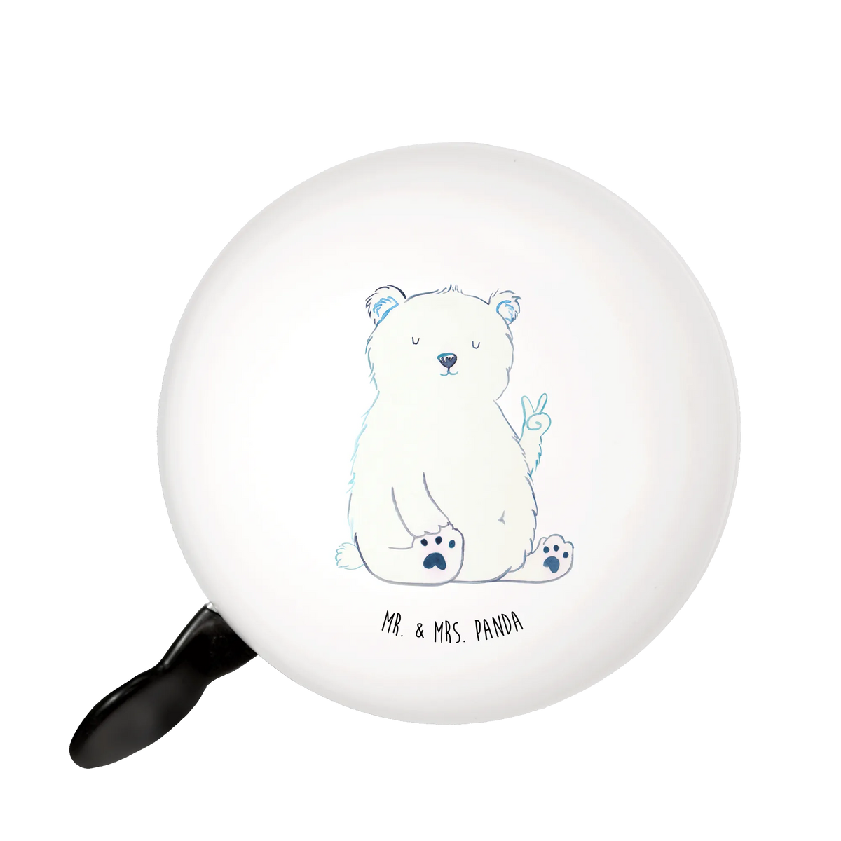 Bicycle bell Icebear Lazy mountain bike, handlebar, sound, motif, bicycle bell, bear, teddy, teddy bear, cuddly toy, lazy, office, home office, office job, relaxing, work, North Pole, workplace, Polar bear