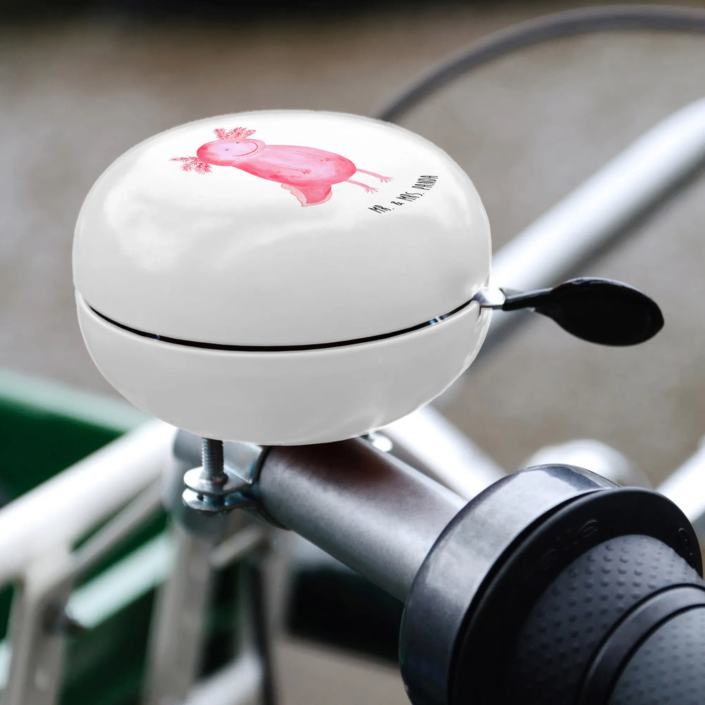 Bicycle bell axolotl Happy handlebar, bicycle bell, mountain bike, sound, motif, Axolotl, Axelotl, marine animals, Mexican walking fish, salamander, good mood, tail, axolotl, axolot, amphibian, motivation