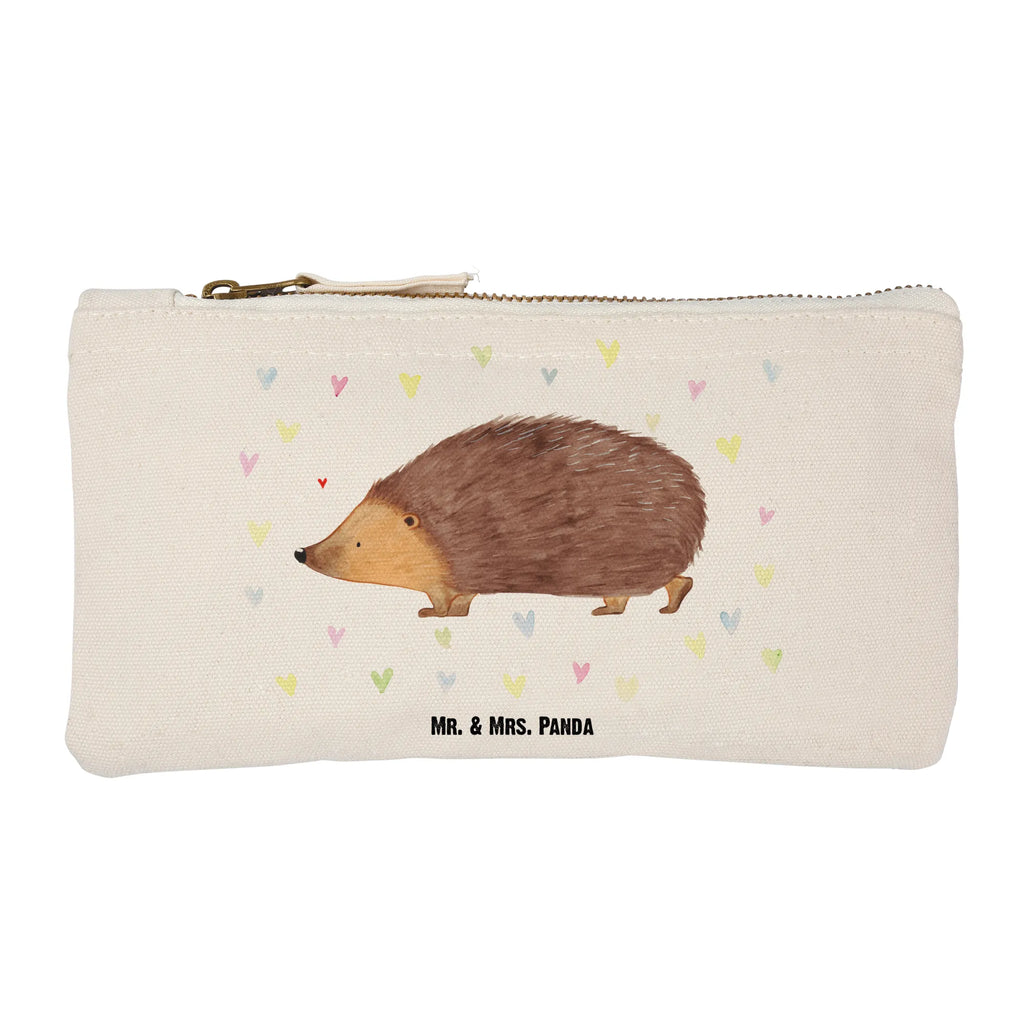 Make-up bag Hedgehog hearts small animals, cute, funny, cute animal motives, hand drawn, small world, funny sayings, good mood, happy, gifts, gift ideas, special gifts, animal lover, card, hedgehog, life, trust, kiss, heart, hearts, Love