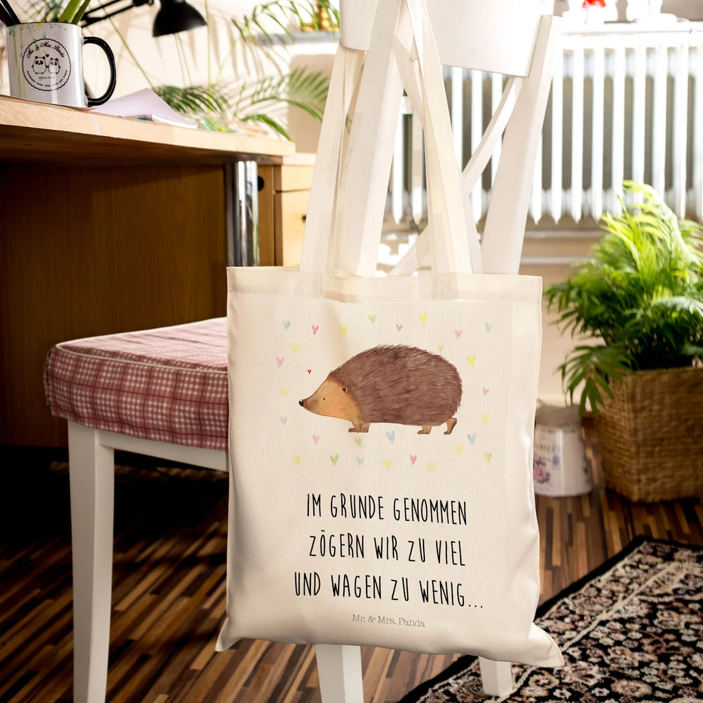 Tote bag Hedgehog hearts