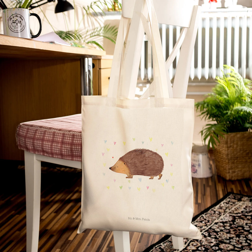 Tote bag Hedgehog hearts