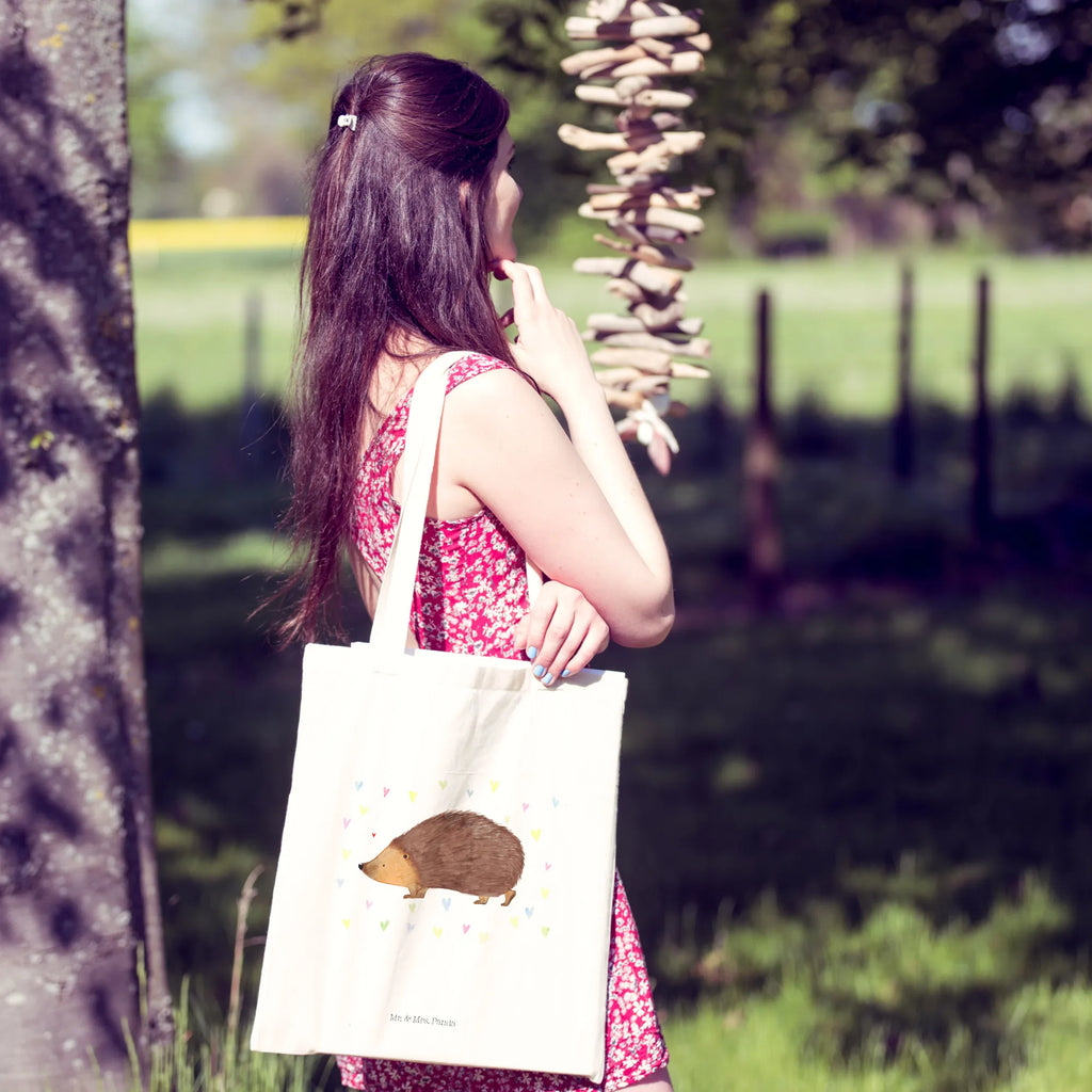 Tote bag Hedgehog hearts