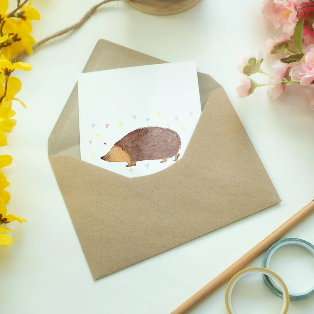Greetings card Hedgehog hearts glückwunschkarten, Motivkarte, valentinstagskarte, neujahrskarte, hochzeitskarten, osterkarten, Beileidskarte, firmungskarte, osterkarte, Klappkarte, kommunionskarte, genesungskarte, Grußkarte, einladungskarten, weihnachtskarten, babykarte, dankeskarten, Glückwunschkarte, jubiläumskarte, abiturkarte, spruchkarte, Grußkarten, vatertagskarte, Tiere, Tiermotive, Gute Laune, Lustige Sprüche, Vertrauen, Liebe, Herzen, Kuss, Leben, Herz, Igel