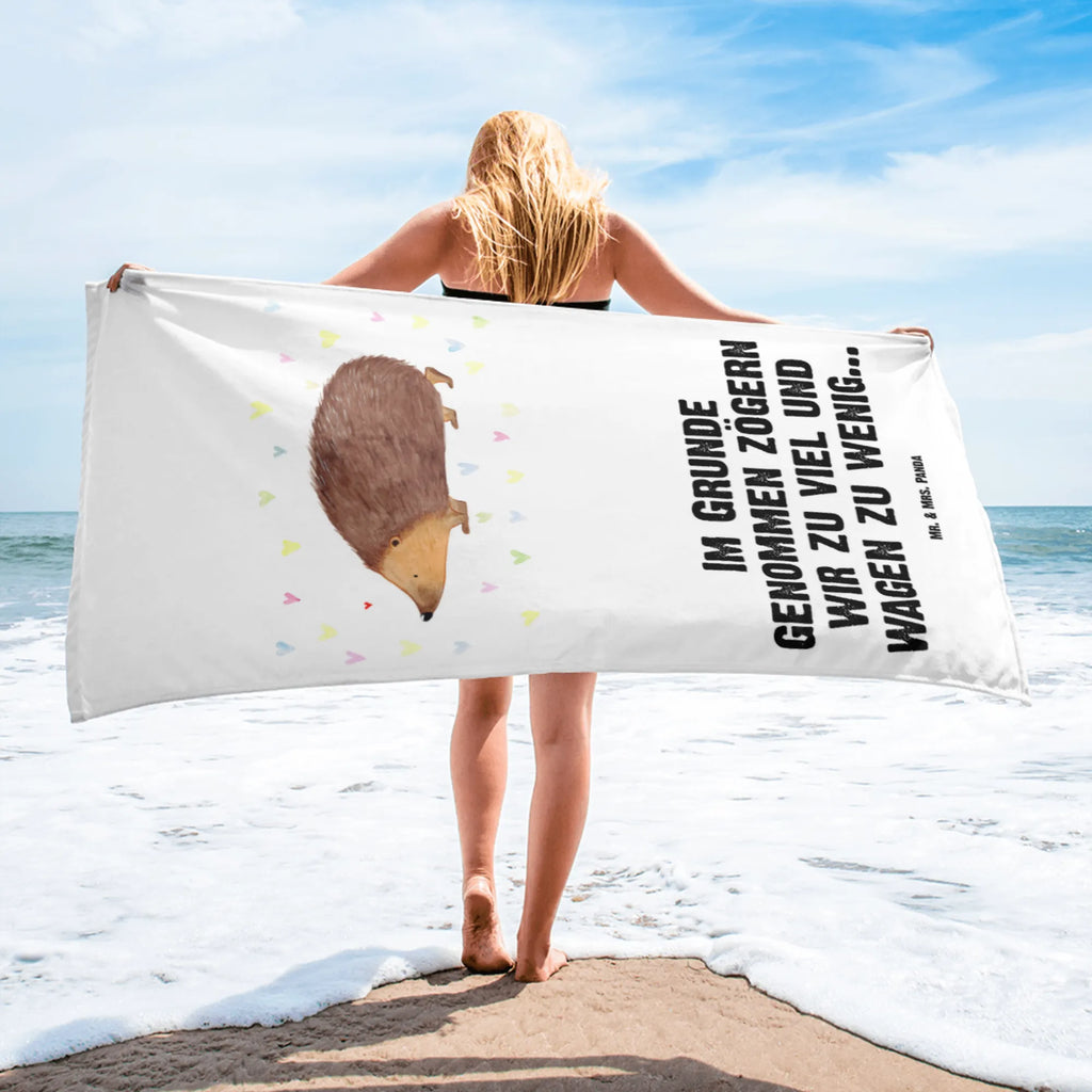 XL ręcznik kąpielowy jeż serca Motywy zwierzęce, dobra energia, zabawne powiedzonka, zwierzęta