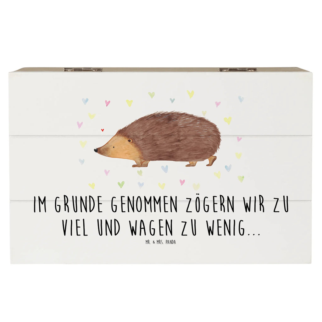 Holzkiste Igel Herzen Dekokiste, Truhe, Schatzkiste, Geschenkbox, Schatulle, Kiste, Erinnerungskiste, Aufbewahrungsbox, XXL, Erinnerungsbox, Holzkiste, Geschenkdose, Tiermotive, Gute Laune, lustige Sprüche, Tiere, Kuss, Herz, Vertrauen, Herzen, Igel, Liebe, Leben