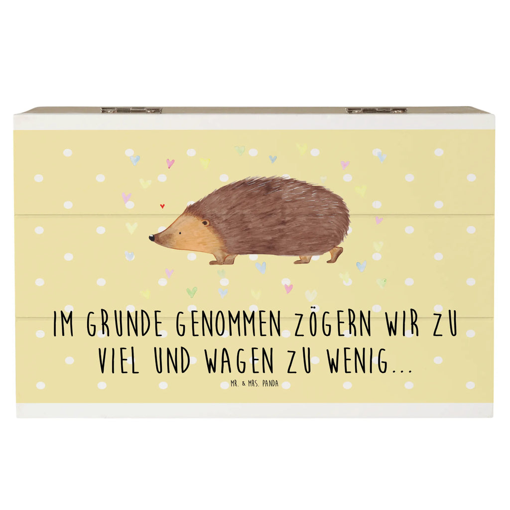 Holzkiste Igel Herzen Dekokiste, Truhe, Schatzkiste, Geschenkbox, Schatulle, Kiste, Erinnerungskiste, Aufbewahrungsbox, XXL, Erinnerungsbox, Holzkiste, Geschenkdose, Tiermotive, Gute Laune, lustige Sprüche, Tiere, Kuss, Herz, Vertrauen, Herzen, Igel, Liebe, Leben