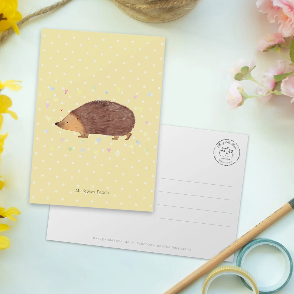 Postcard Hedgehog hearts Karte, Ansichtskarte, Grußkarte, Ansichtskarten, Einladungskarte, Geburtstagskarte, Dankeskarte, Einladungskarten Geburtstag, Postkarte, Einladung Geburtstag, Einladung, Geschenkkarte, Tiermotive, Gute Laune, lustige Sprüche, Tiere, Igel, Vertrauen, Kuss, Herz, Herzen, Leben, Liebe