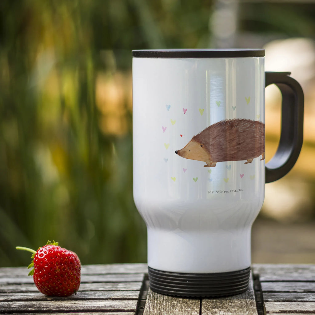 Kubek termiczny jeż serca Motywy zwierzęce, dobra energia, zabawne powiedzonka, zwierzęta