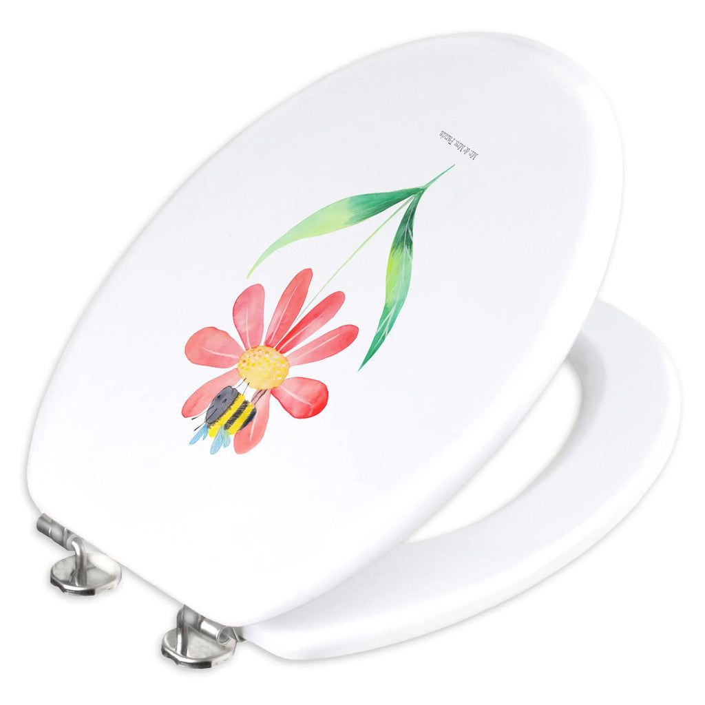 Motiv WC Sitz Hummel Blume Toilette, Toilettendeckel, WC-Sitz, Klodeckel, Klobrille, Tiermotive, Gute Laune, lustige Sprüche, Tiere, Biene, Natur, Hummeln, Blume, Feld, Flauschig, Wespe, Hummel