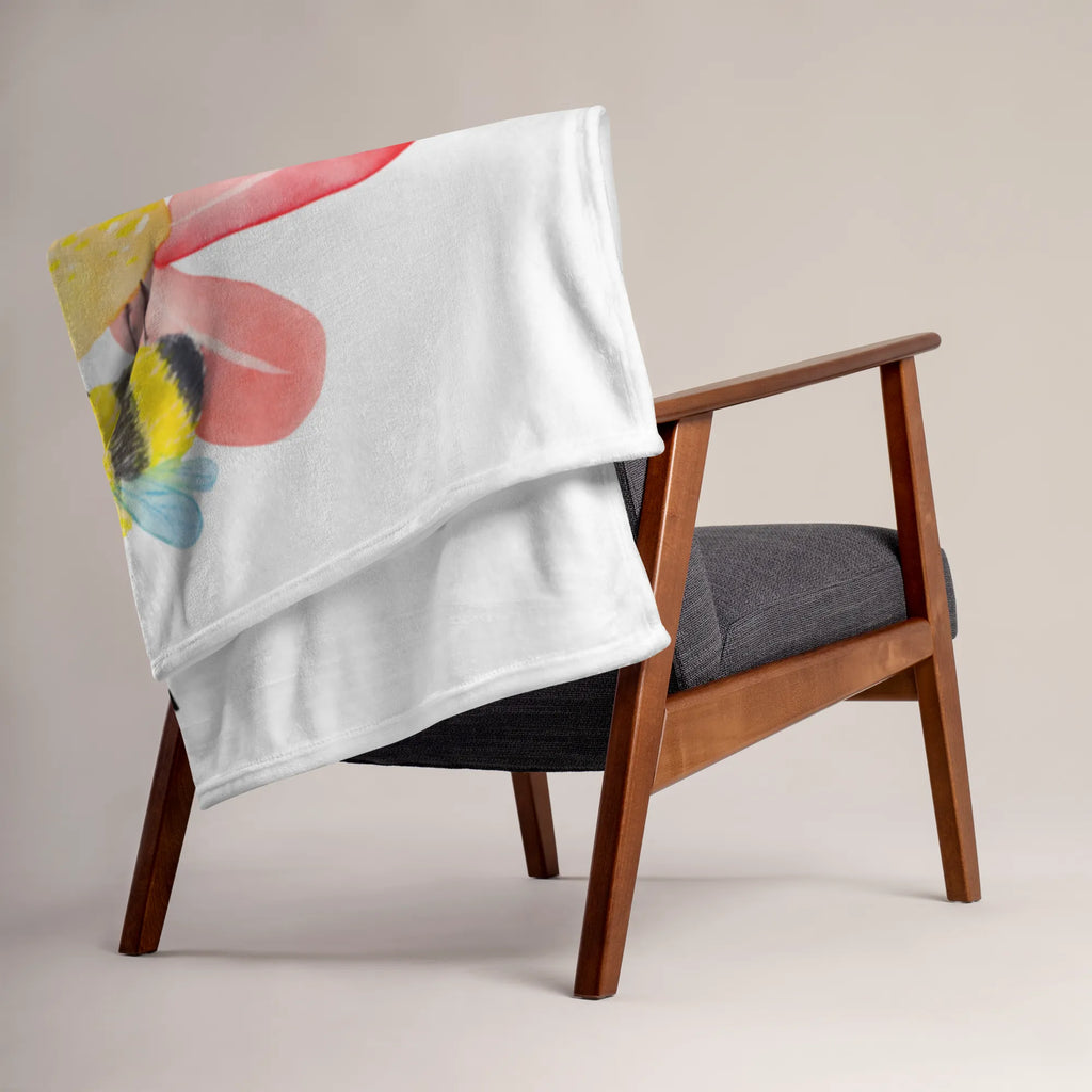 Kocyk dla niemowląt trzmiel kwiat Motywy zwierzęce, dobra energia, zabawne powiedzonka, zwierzęta