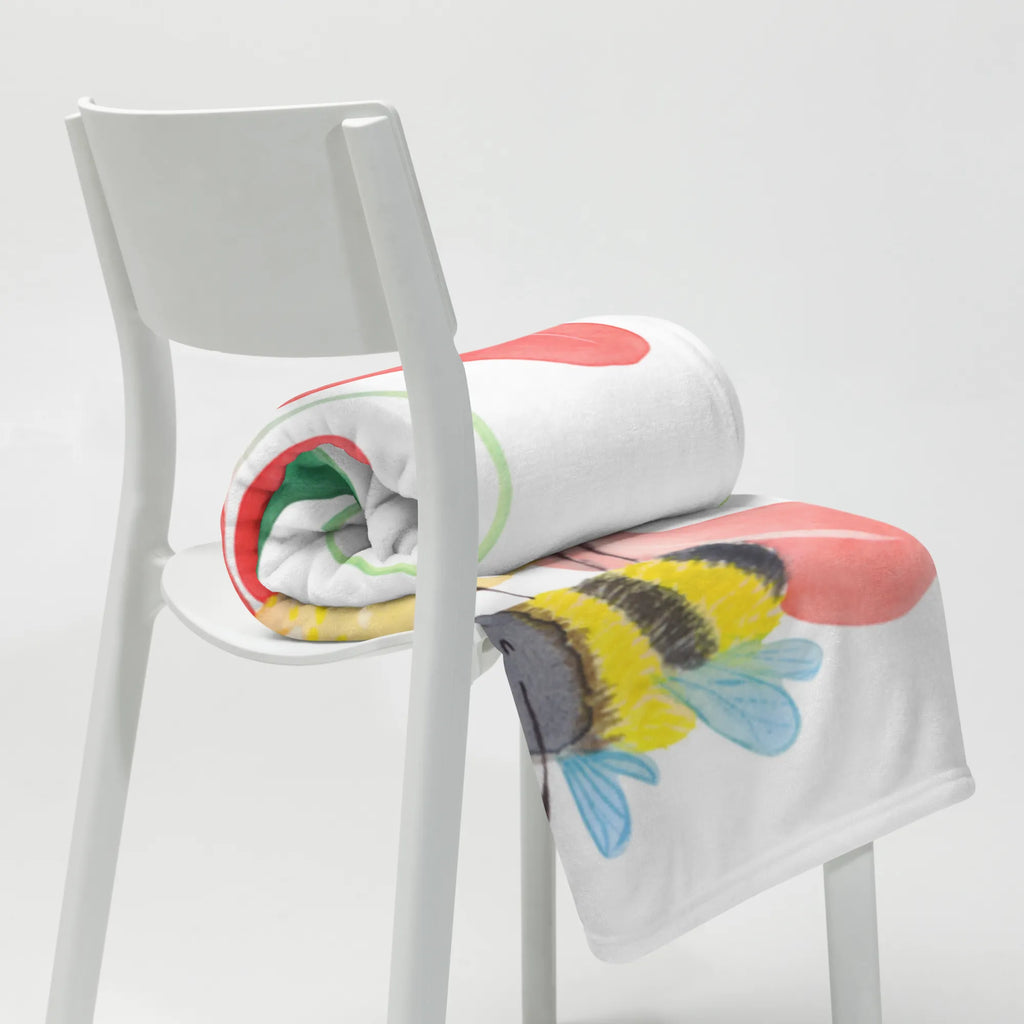 Kocyk dla niemowląt trzmiel kwiat Motywy zwierzęce, dobra energia, zabawne powiedzonka, zwierzęta