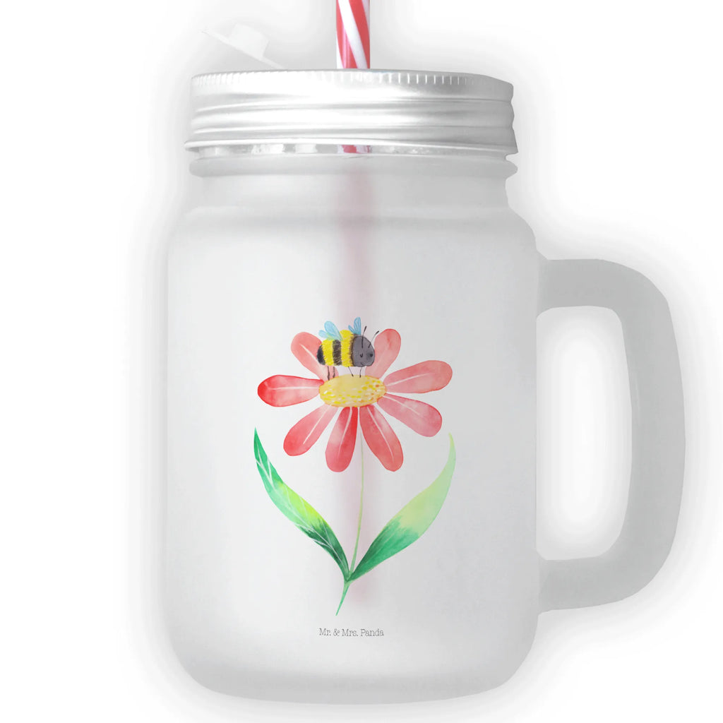 Mason jar drinking glass bumblebee flower handle glass, drinking glass, preserving glass, Mason Jar, summer glass, cocktail glass, glass, small animals, cute, funny, cute animal motives, hand drawn, small world, funny sayings, good mood, happy, gifts, gift ideas, special gifts, animal lover, card, field, bee, fluffy, bumblebees, bumble bee, nature, flower, wasp