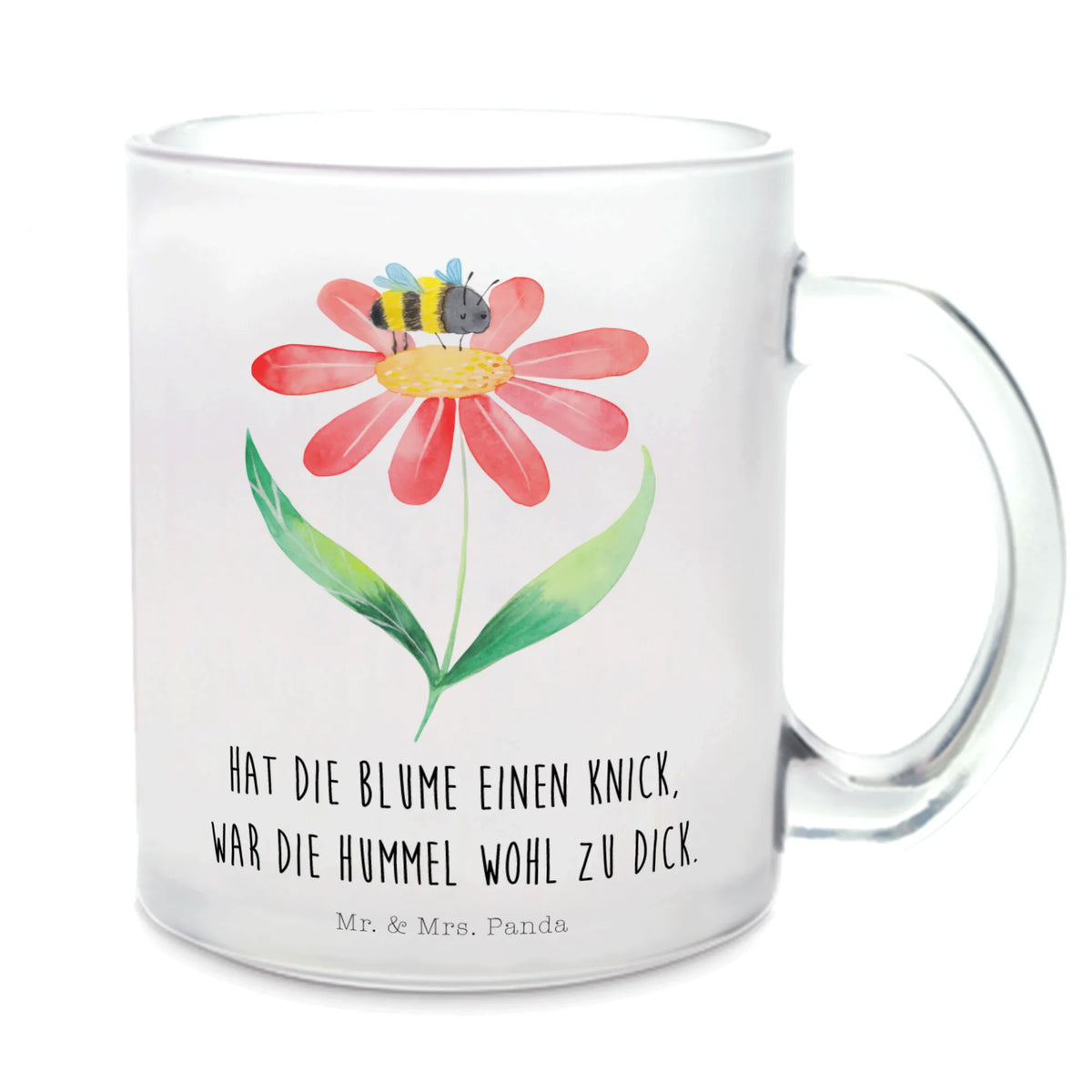 Glass tea cup bumblebee flower tea glass, glass, Tea cup, mug, tea, small animals, cute, funny, cute animal motives, hand drawn, small world, funny sayings, good mood, happy, gifts, gift ideas, special gifts, animal lover, card, field, bumblebees, fluffy, wasp, bumble bee, flower, nature, bee