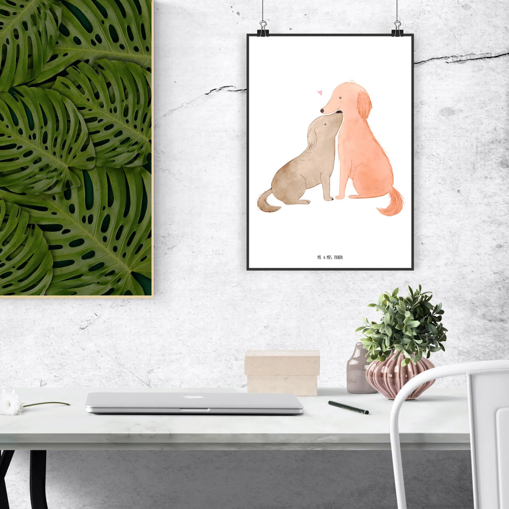Poster dogs Love Posterdruck, Kunstdruck, kunst für die wand, Wanddeko Bild, Plakat, wanddruck, Wandbild, Bild, Deko Bild, grafikposter, Poster, wandkunst, Wanddekoration, drucke, Mr. & Mrs. Panda Poster, Designposter, Wandschmuck, Wandposter, kunstposter, Bild für Wand, wanddeko, kunstdruck poster, Tierliebhaber, Haustier, Hundemotiv, Hundebesitzer, Hunderasse, Hund, Sprüche, Kuss, Liebe, Hund. Hunde, Vertrauen, Kuscheln, Herz
