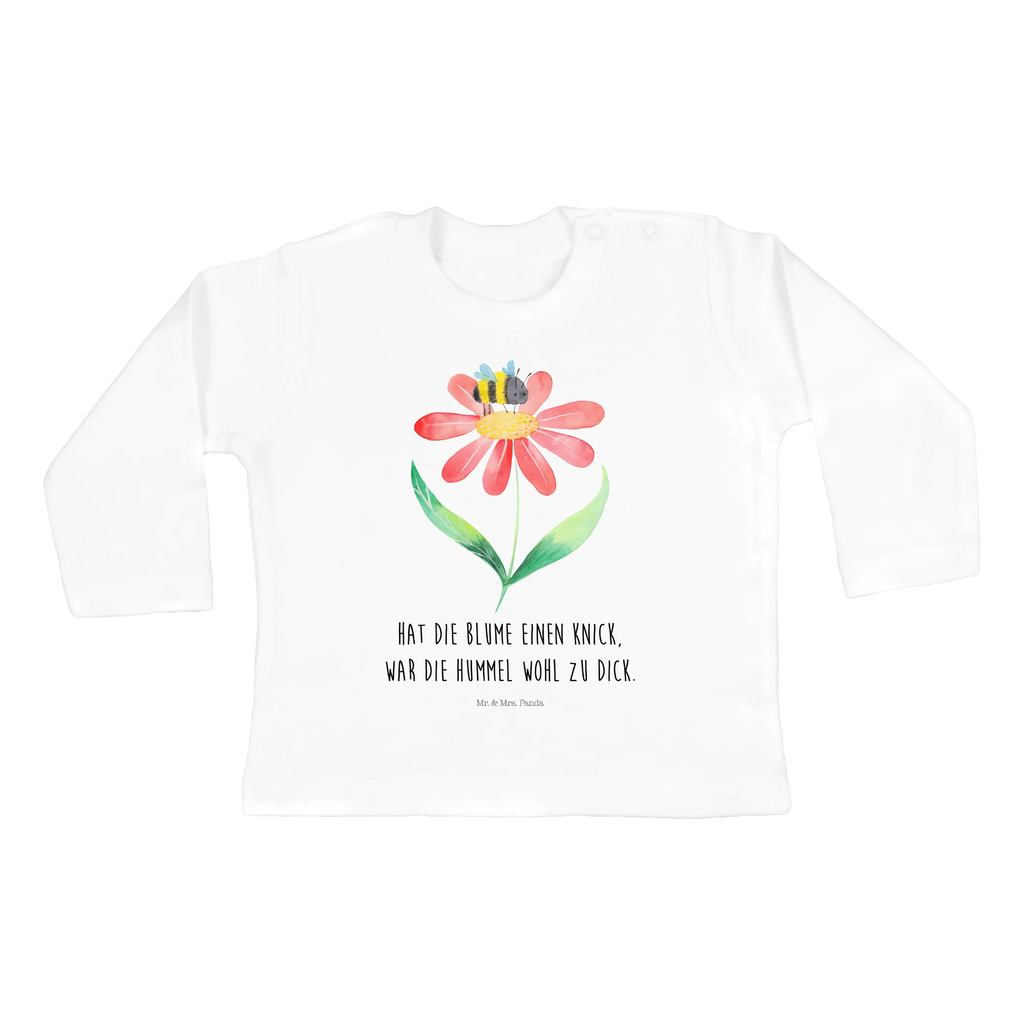 Baby Longsleeve Hummel Blume Bio, Kleidung, Baby Shower, Langarm, Tiere, Gute Laune, Tiermotive, Lustige Sprüche, Wespe, Hummeln, Natur, Feld, Blume, Hummel, Flauschig, Biene