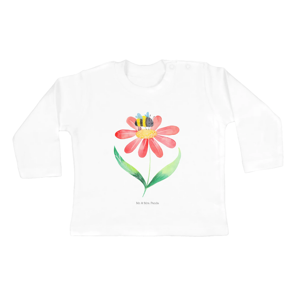 Baby Longsleeve Hummel Blume Bio, Kleidung, Baby Shower, Langarm, Tiere, Gute Laune, Tiermotive, Lustige Sprüche, Wespe, Hummeln, Natur, Feld, Blume, Hummel, Flauschig, Biene