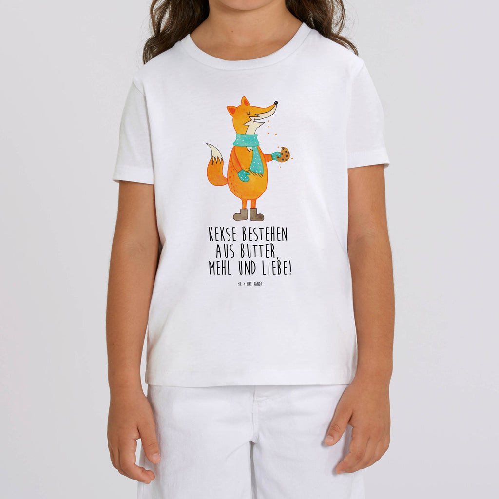 Organic Kinder T-Shirt Fuchs Keks Kinder T-Shirt, Kinder T-Shirt Mädchen, Kinder T-Shirt Jungen, Fuchs, Füchse, Backen Spruch, Kekse, Winter, Weihnachtszeit, Plätzchen, Liebe, Küche Deko