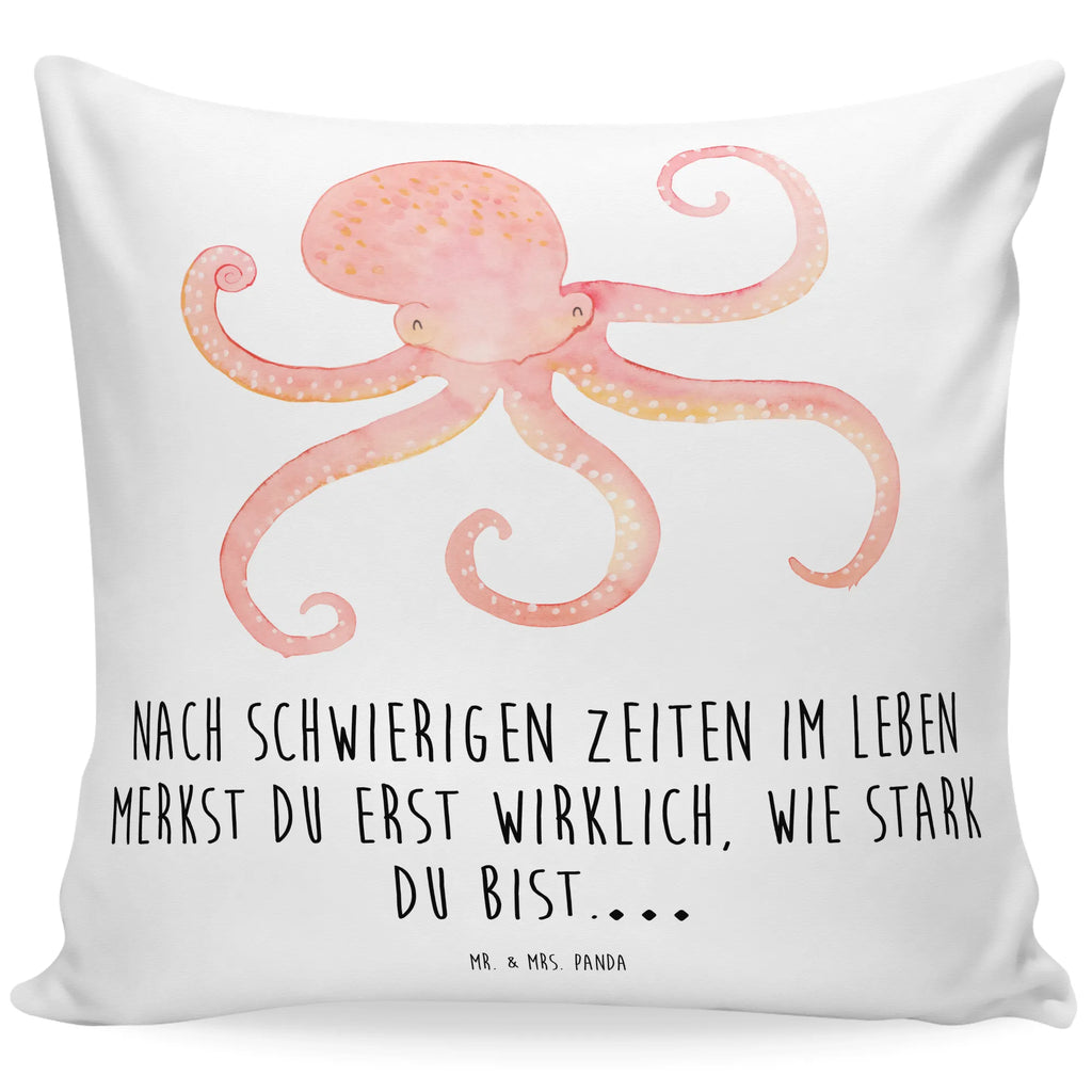 Cushion Squid 40 x 40, fluffy, couch, bed, sofa, bedroom, pad, Pillow, pillows, cushion, 40x40, soft, pillow case, settee, small animals, cute, funny, cute animal motives, hand drawn, small world, funny sayings, good mood, happy, gifts, gift ideas, special gifts, animal lover, card, squid, water, octopus, arms, sea animal, sea, ocean
