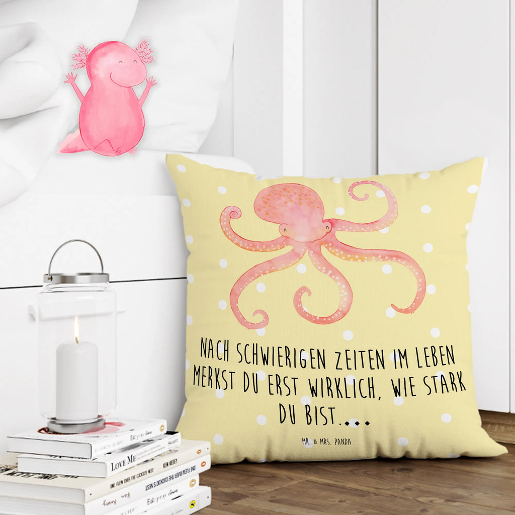 Cushion Squid 40 x 40, fluffy, couch, bed, sofa, bedroom, pad, Pillow, pillows, cushion, 40x40, soft, pillow case, settee, small animals, cute, funny, cute animal motives, hand drawn, small world, funny sayings, good mood, happy, gifts, gift ideas, special gifts, animal lover, card, squid, water, octopus, arms, sea animal, sea, ocean