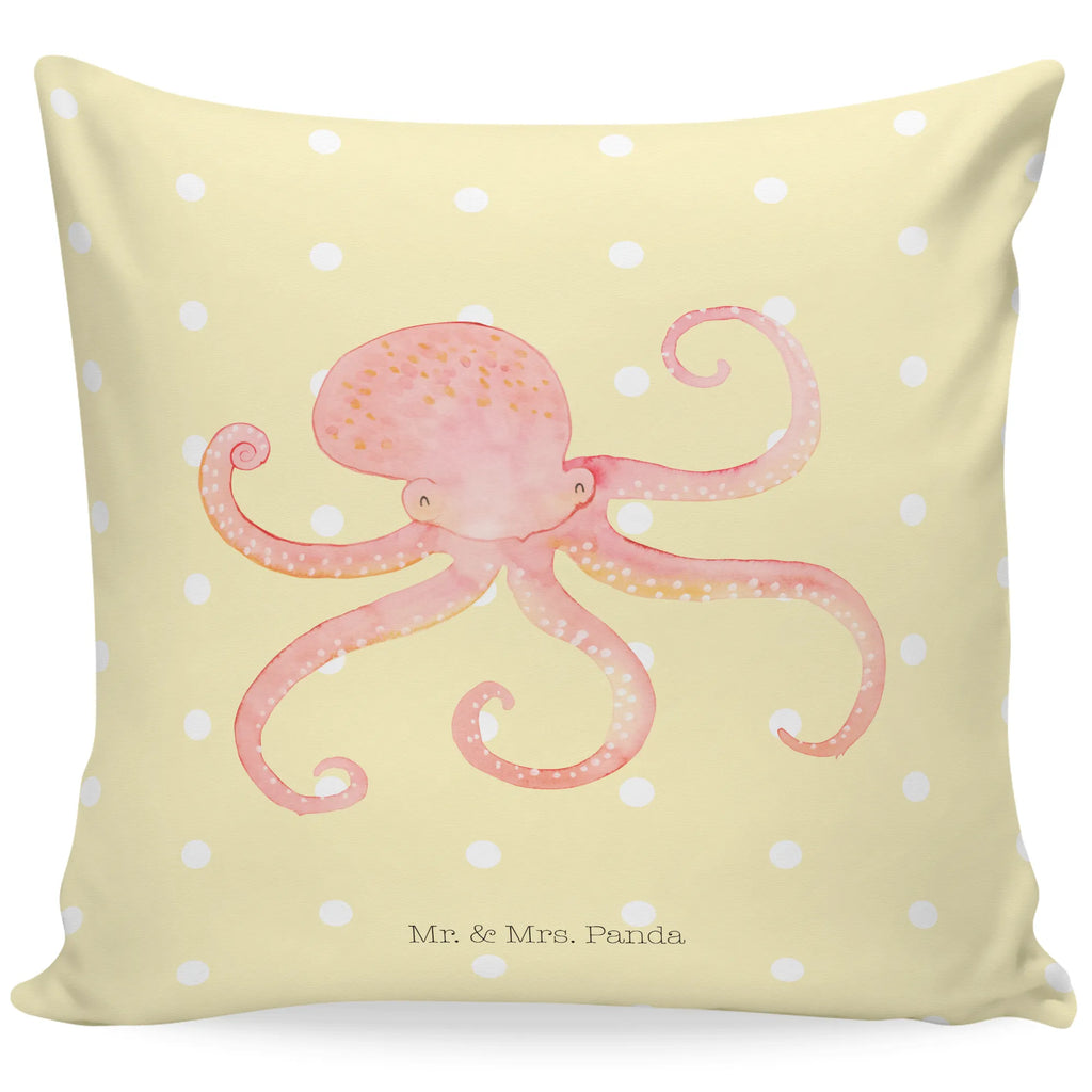 Cushion Squid 40 x 40, fluffy, couch, bed, sofa, bedroom, pad, Pillow, pillows, cushion, 40x40, soft, pillow case, settee, small animals, cute, funny, cute animal motives, hand drawn, small world, funny sayings, good mood, happy, gifts, gift ideas, special gifts, animal lover, card, squid, water, octopus, arms, sea animal, sea, ocean