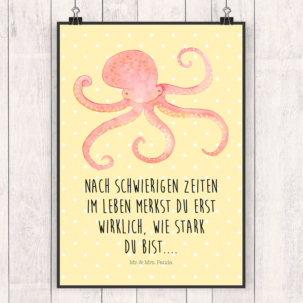 Poster Tintenfisch kunstdruck poster, wanddruck, wanddeko, Poster, Mr. & Mrs. Panda Poster, kunstposter, Kunstdruck, Designposter, Plakat, Bild, Deko Bild, drucke, Wandschmuck, wandkunst, Wanddeko Bild, kunst für die wand, Bild für Wand, Wanddekoration, Wandbild, grafikposter, Wandposter, Posterdruck, Gute Laune, Tiermotive, Tiere, Lustige Sprüche, Ozean, Krake, Arme, Meer, Meerestier, Wasser, Tintenfisch