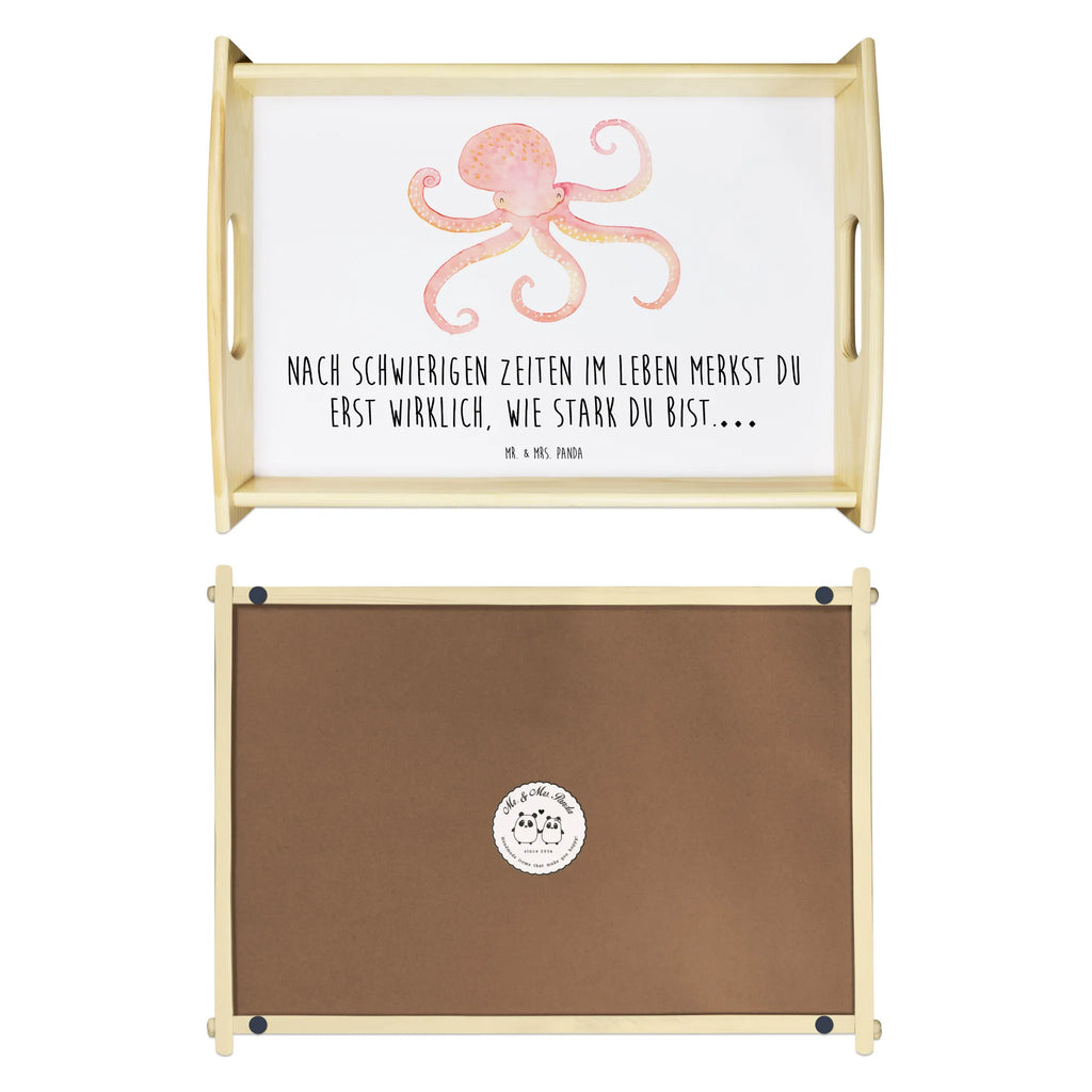 Serviertablett Tintenfisch Holztablett, Tablett, Serviertablett, Frühstückstablett, Dekotablett, Küchentablett, Tiermotive, Gute Laune, lustige Sprüche, Tiere, Ozean, Meerestier, Krake, Meer, Arme, Wasser, Tintenfisch