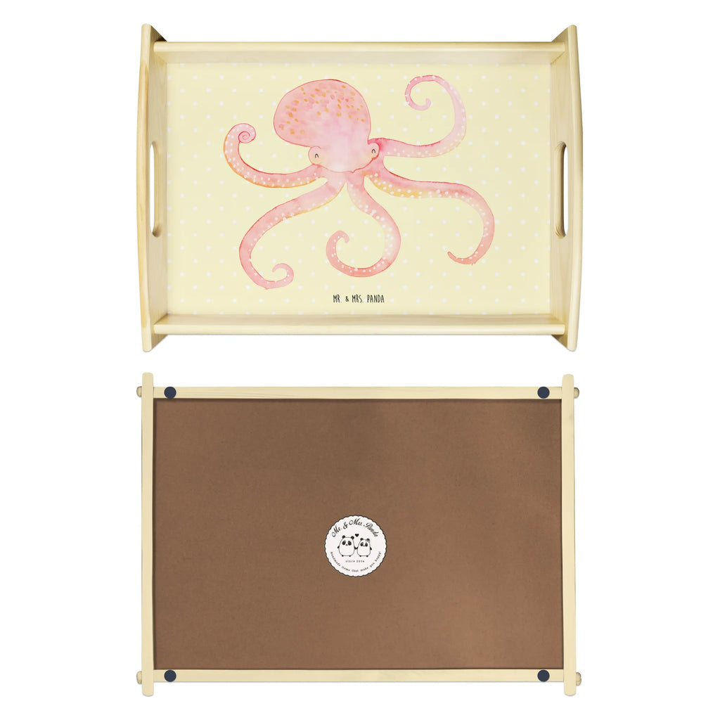 Serviertablett Tintenfisch Holztablett, Tablett, Serviertablett, Frühstückstablett, Dekotablett, Küchentablett, Tiermotive, Gute Laune, lustige Sprüche, Tiere, Ozean, Meerestier, Krake, Meer, Arme, Wasser, Tintenfisch