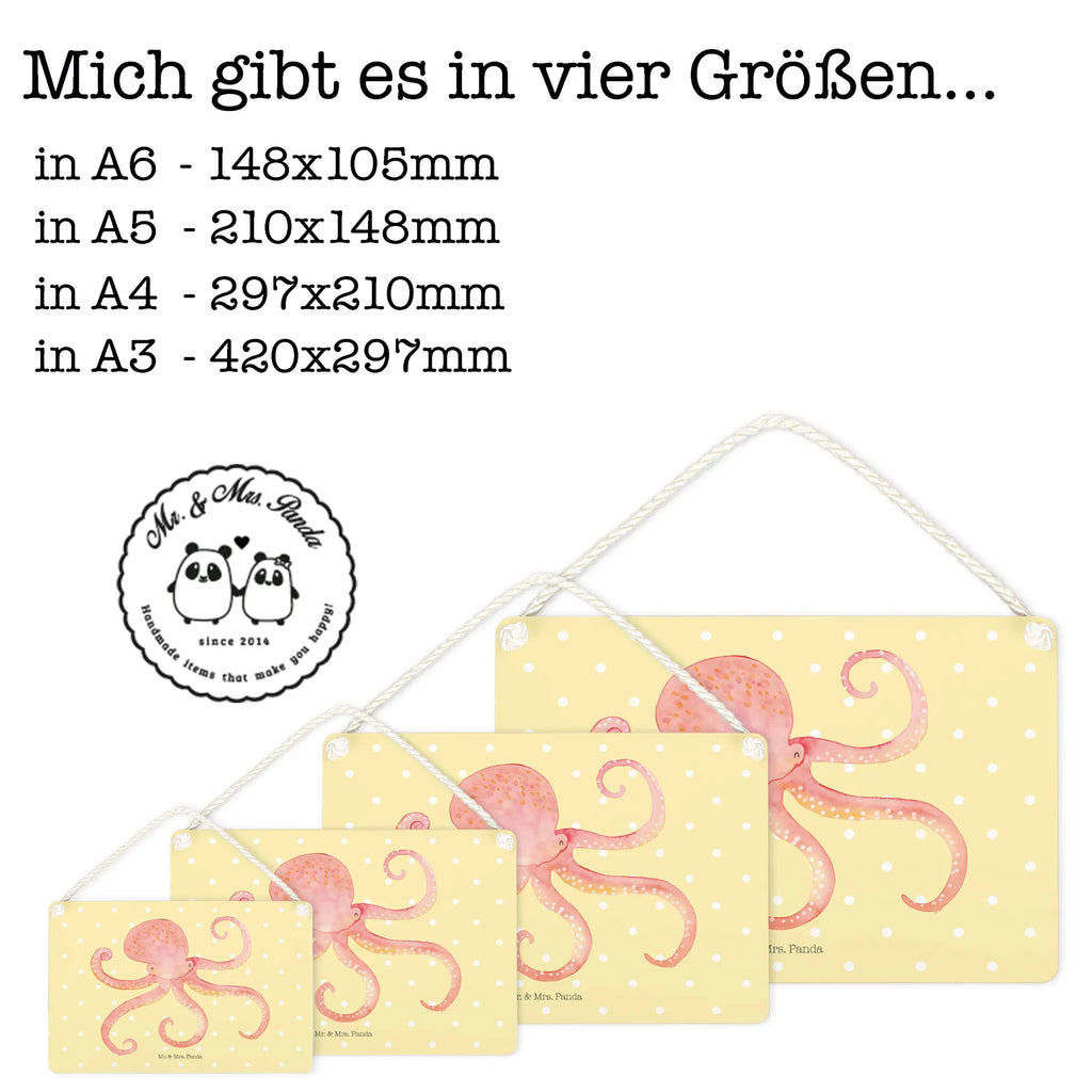 Decorative sign Squid small animals, cute, funny, cute animal motives, hand drawn, small world, funny sayings, good mood, happy, gifts, gift ideas, special gifts, animal lover, card, squid, sea, ocean, arms, octopus, sea animal, water